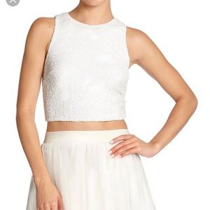 Bailey 44 sparkle white tank top